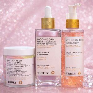 Truly Unicorn Bundle- Whipped Body Polish, Shimmer Body Serum and Body Cleanser